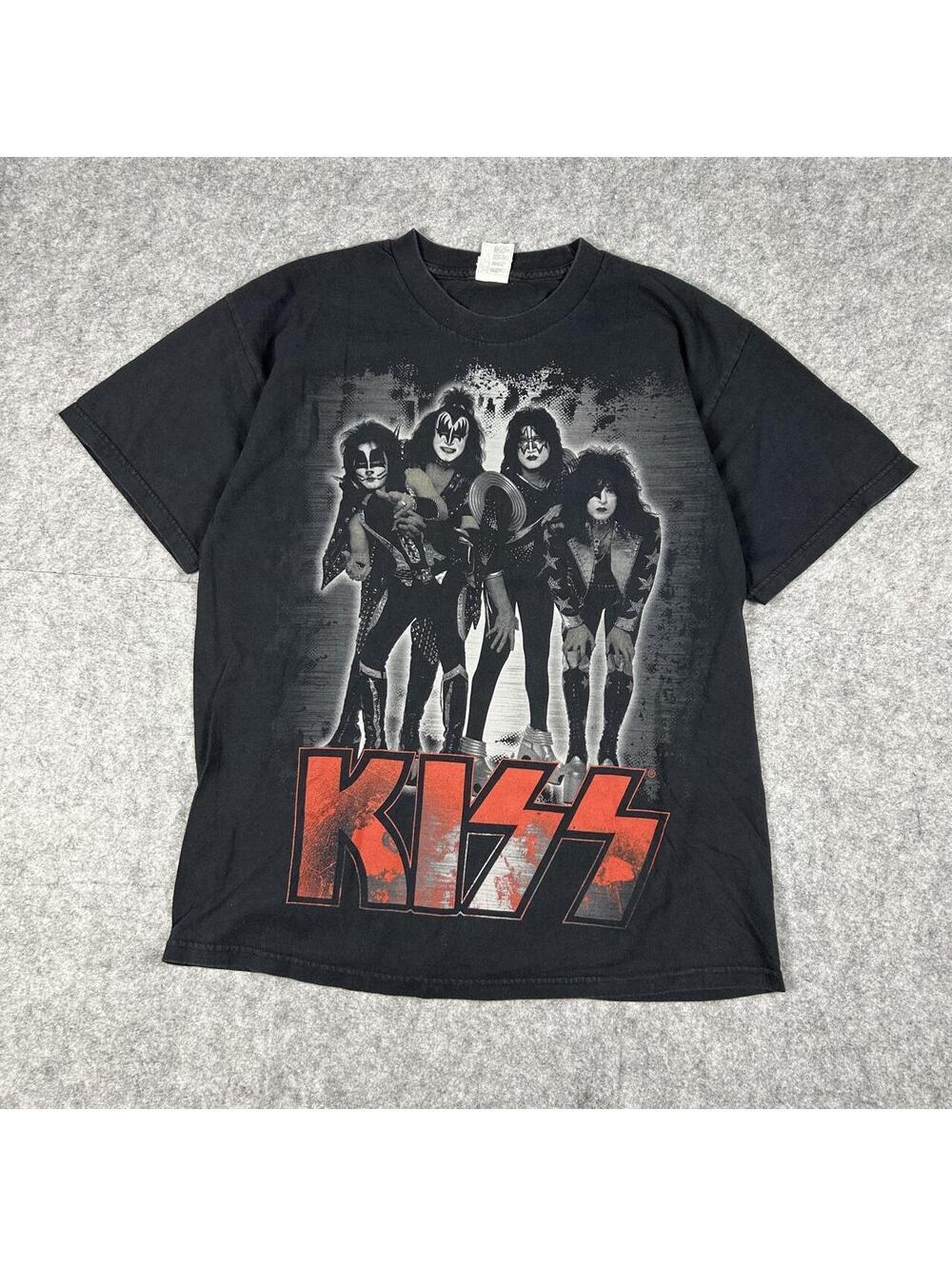 Vintage 2009 Kiss Alive 35 Rock Metal Band Y2K Tour T-Shirt Size Large